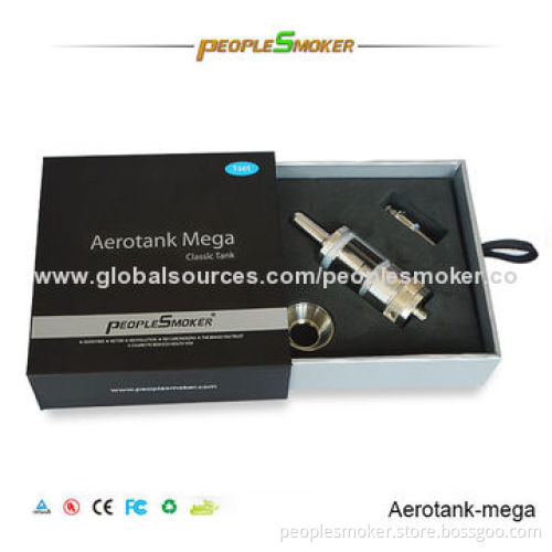 Aerotank Mega Clearomizers, Upgrade Dual-coil, Resistance of 2.0 Ohms, 3.8mL Large Capacity